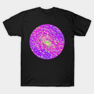 Abstract Fractal Wave Spiral Galaxy Purple Marbled Pattern Swirl Natural Flow T-Shirt